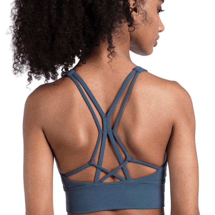 Soutien-gorge de sport compressif avec découpes vert bouteille YSABEL MORA